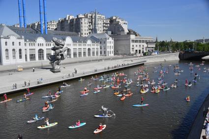 SUP-регата в рамках фестиваля \"Москва - на волне. Рыбная неделя\"