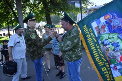 Празднование Дня пограничника в парке Горького