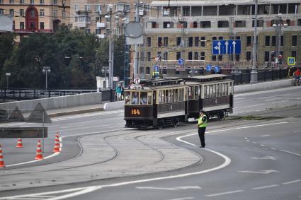 Парад ретро трамваев в Москве