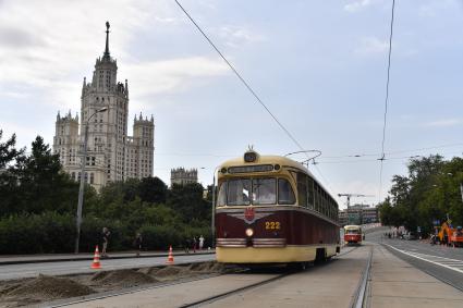 Парад ретро трамваев в Москве