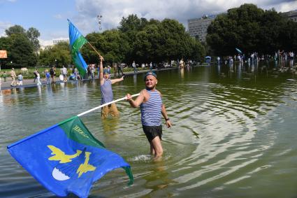 Празднование Дня ВДВ в Москве