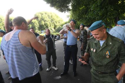 Празднование Дня ВДВ в Москве