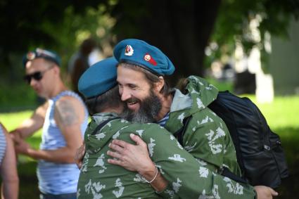 Празднование Дня ВДВ в Москве