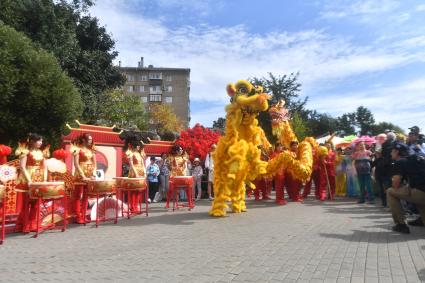 Празднование дня рождения панды Катюши в Московском зоопарке