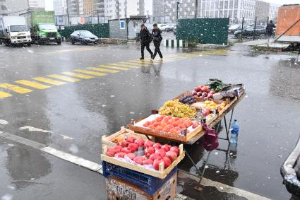 В Москве выпал первый снег