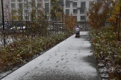 В Москве выпал первый снег