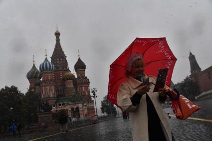 Первый снег в Москве