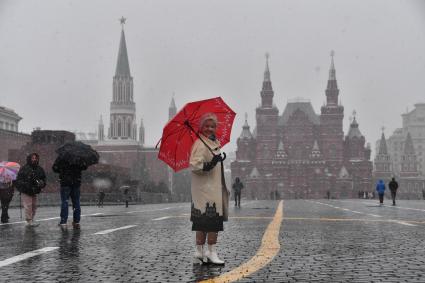 Первый снег в Москве