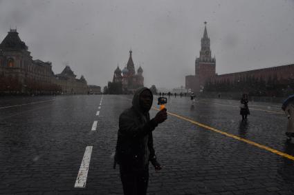 Первый снег в Москве