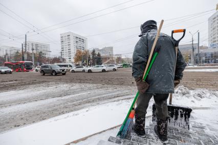 В Челябинске выпал первый снег