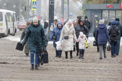 В Челябинске выпал первый снег