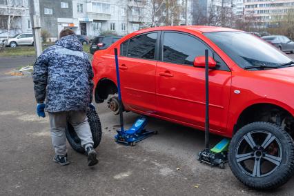 Замена резины в автосервисе