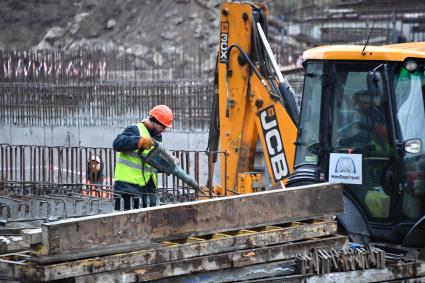 Осмотр мэром Москвы Собяниным строительства Московского городского вокзала Москва-Сити\" МЦД-1