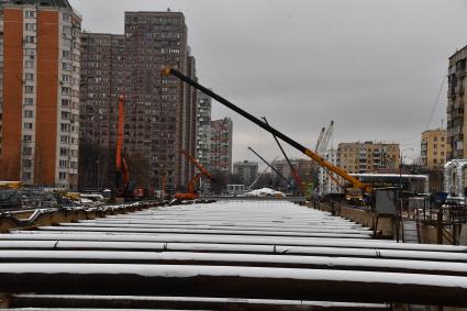 Строительство Рублево-Архангельской линии метро