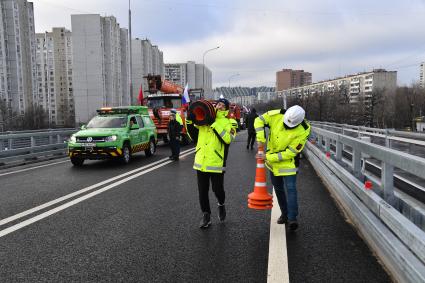 Открытие путепровода через пути МЦД-1 на севере Москвы