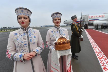 Рабочая поездка президента РФ Владимира Путина в Минск