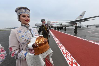 Рабочая поездка президента РФ Владимира Путина в Минск