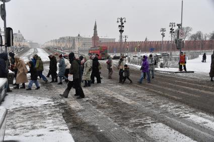 Снегопад в Москве