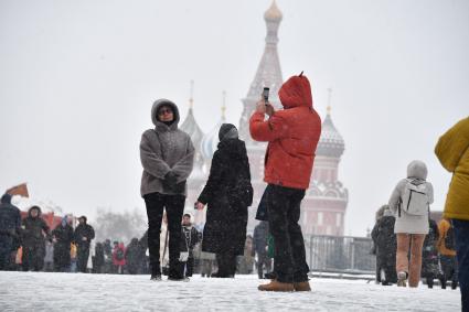 Снегопад в Москве