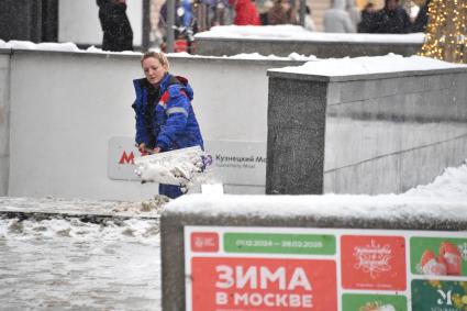 Последствия снегопада в Москве