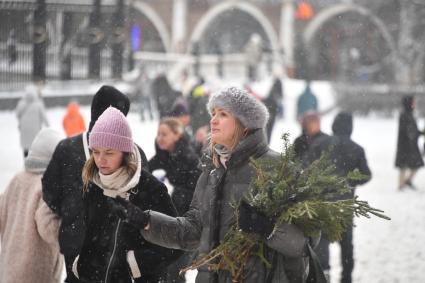 Последствия снегопада в Москве