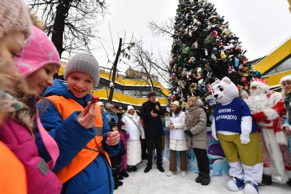 В Московском зоопарке открыли главную экоёлку страны