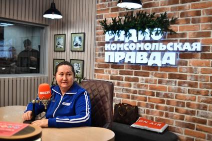 Елена Вяльбе на радиостанции `Комсомольская правда`