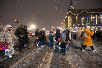 Последствия снегопада в Санкт-Петербурге