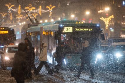 Последствия снегопада в Санкт-Петербурге