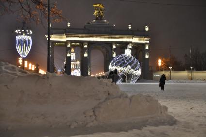 Снегопад в Москве