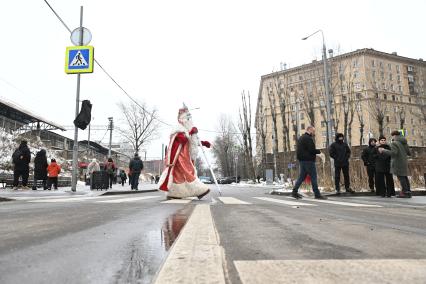 Дед Мороз в Московском метро