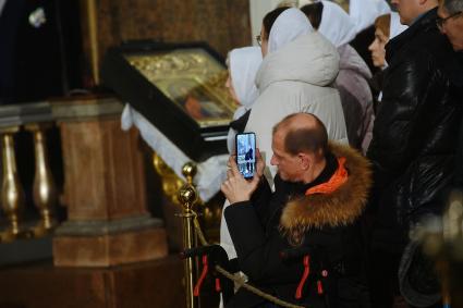 Рождественская служба в Казанском соборе Санкт-Петербурга