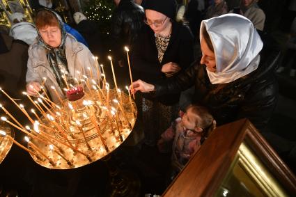 Рождественская служба в Казанском соборе Санкт-Петербурга