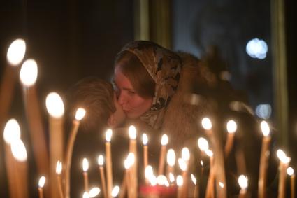 Рождественская служба в Казанском соборе Санкт-Петербурга