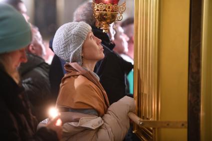 Рождественская служба в Казанском соборе Санкт-Петербурга