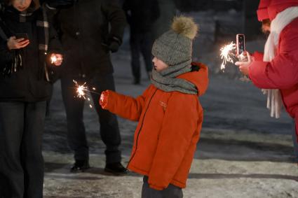 Празднование Нового года в Барнауле