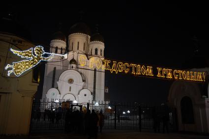 Рождественское богослужение в храме Рождества Христова в Красноярске