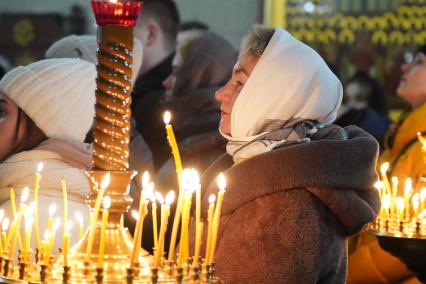 Рождественское богослужение в храме Рождества Христова в Красноярске