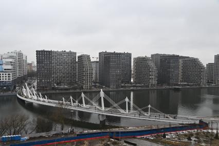 Открытие велопешеходного моста в Нагатинском Затоне в Москве