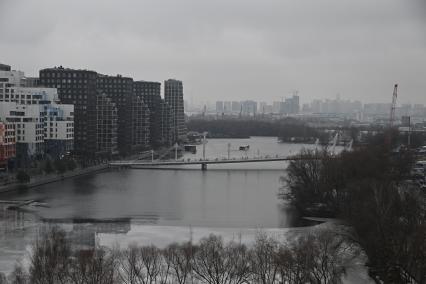 Открытие велопешеходного моста в Нагатинском Затоне в Москве