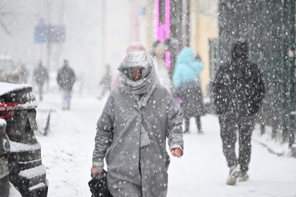 Снегопад в Москве