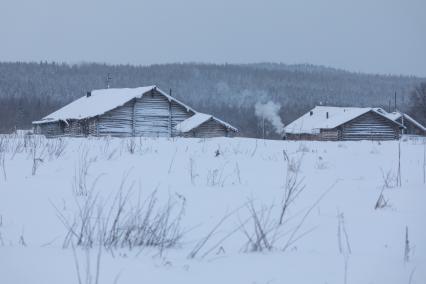 Зимняя деревня Кимжа Архангельской области