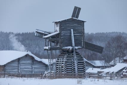 Зимняя деревня Кимжа Архангельской области