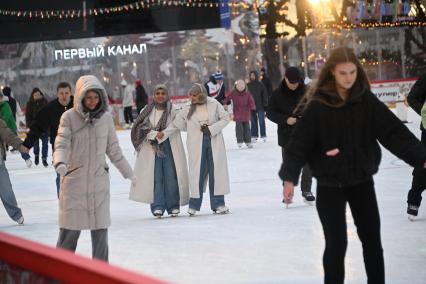 Туристы в Москве