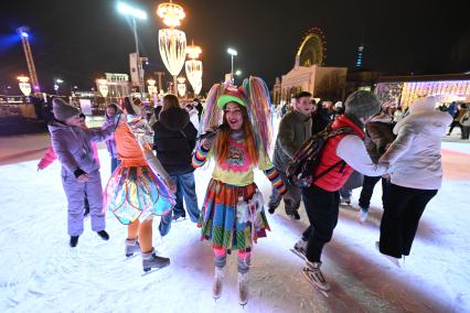 Тематическая вечеринка \"Неоновый движ на катке ВДНХ\" в Москве