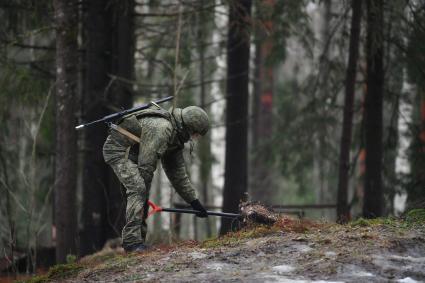 Занятия курсантов военной академии связи им.С.М.Буденного в Санкт-Петербурге