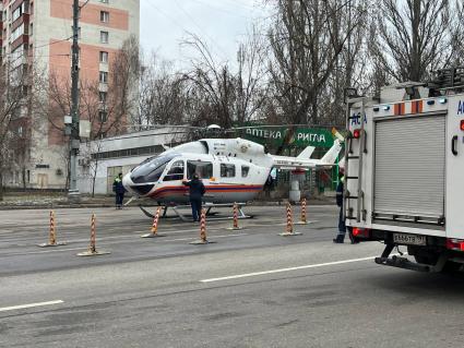 Обстановка на месте взрыва в ЖК Алые паруса\" на северо-западе Москвы