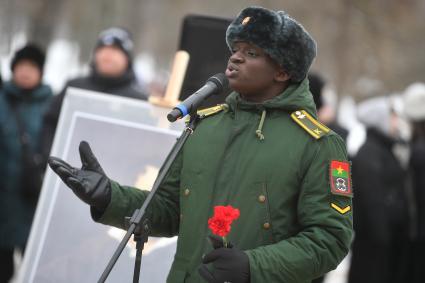 Акция памяти на месте дуэли Александра Пушкина в Санкт-Петербурге