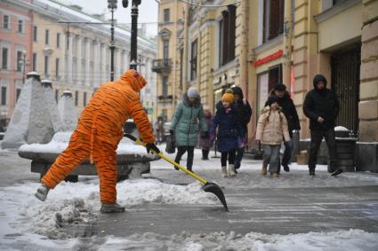 Зима вернулась в Петербург