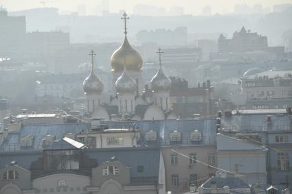 Виды Москвы со смотровой площадки Храма Христа Спасителя